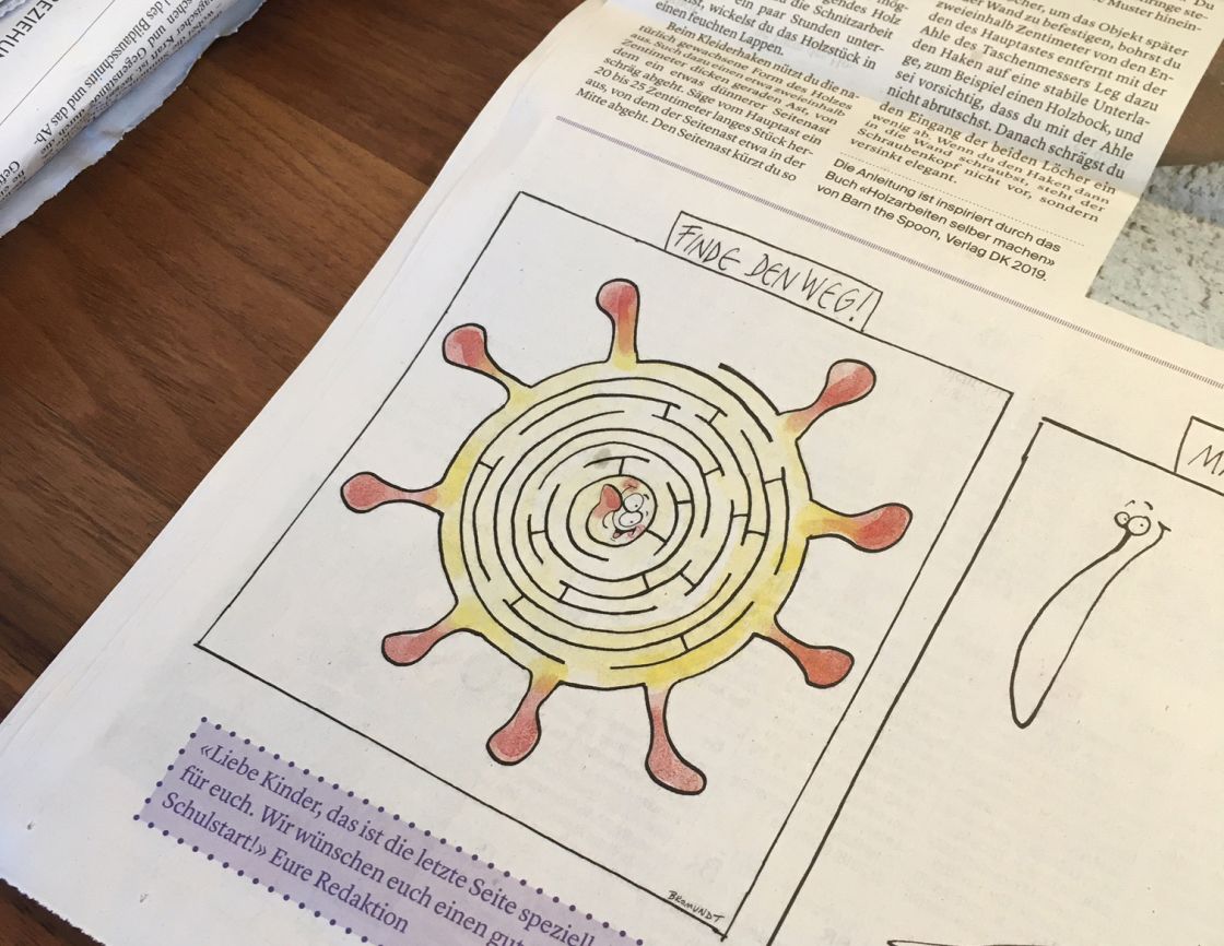 Coronalabyrinth.jpg – Zeitungsausschnitt 09.05.20 AZ-Medien